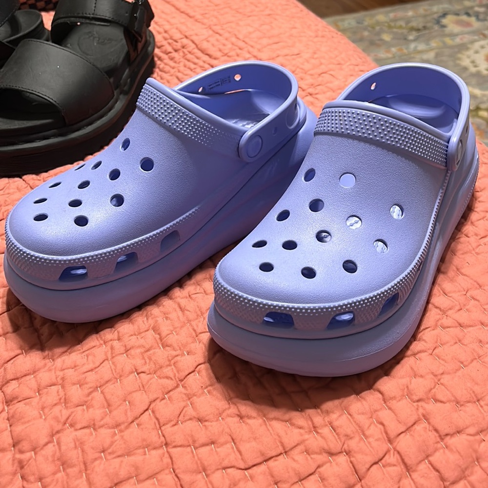 Platform Crocs - pretty periwinkle color!
